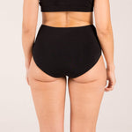 black extra high brief made from seaweed for menopause
