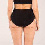 black extra high brief made from seaweed for menopause