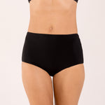 Black high-waisted brief made from seaweed for menopause 