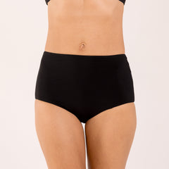 Black high-waisted brief made from seaweed for menopause 