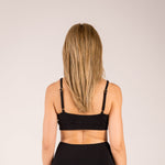 Black triangle bra made from seaweed for menopause  