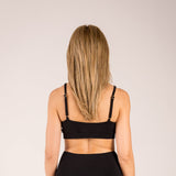 Black triangle bra made from seaweed for menopause  