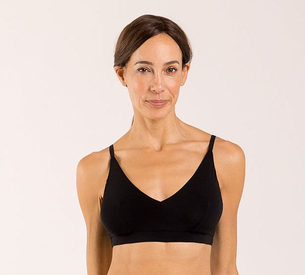 Menopausal women wearing a bra made from seaweed