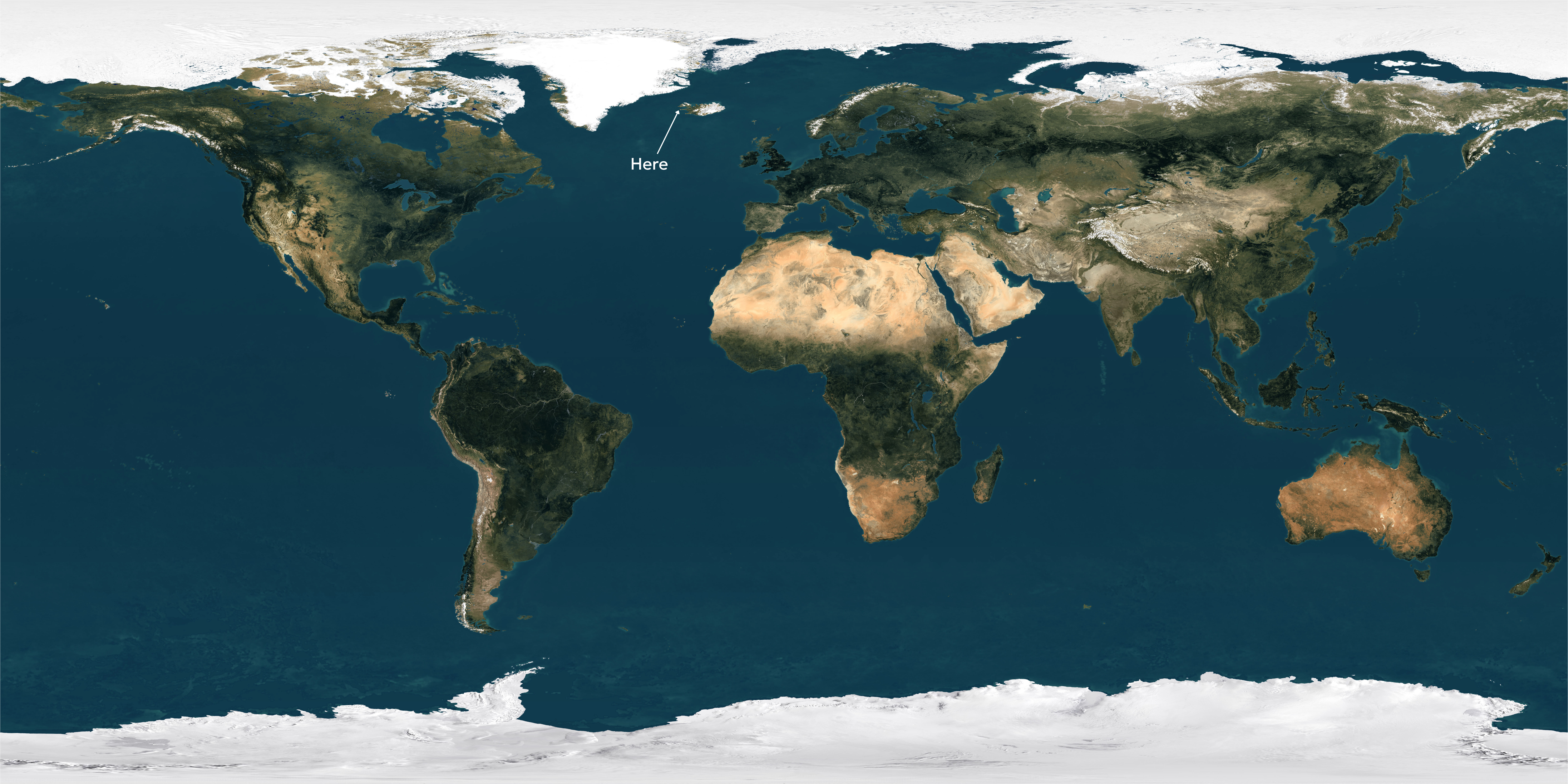 A world map highlighting Iceland where Alexander Clementine's seaweed is harvested which is used to make underwear for menopause