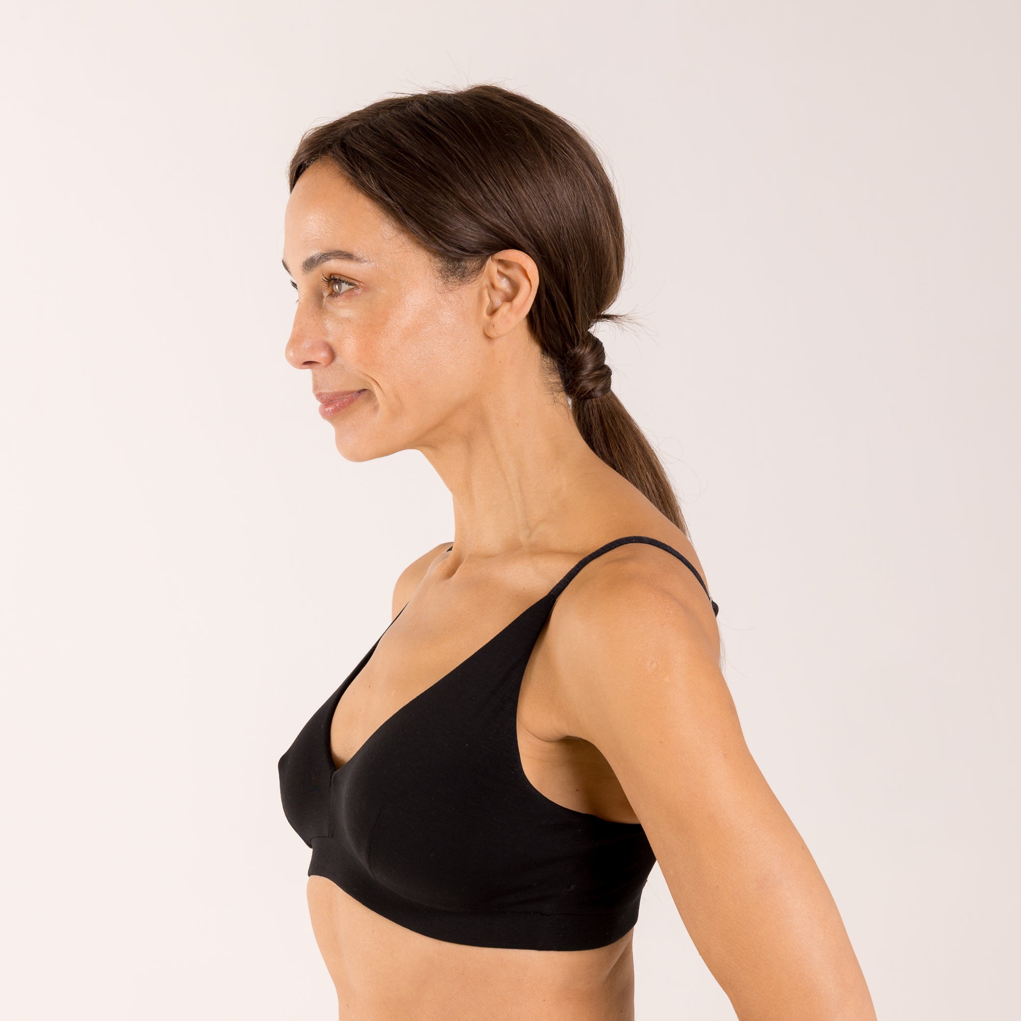 A triangle bra for women made from seaweed to help alleviate the symtoms of menopaise