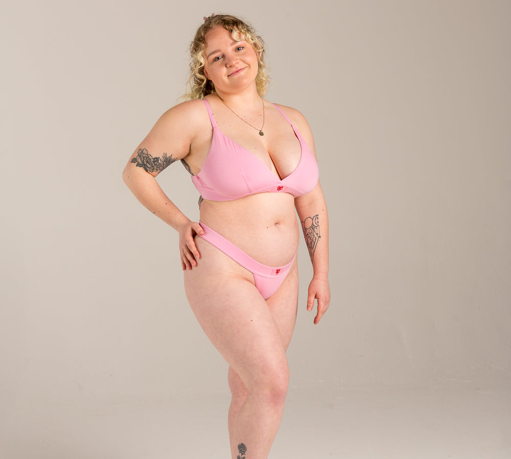 AC x AW Pink Triangle Bra