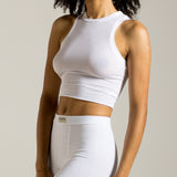 White Seaweed Racer Top